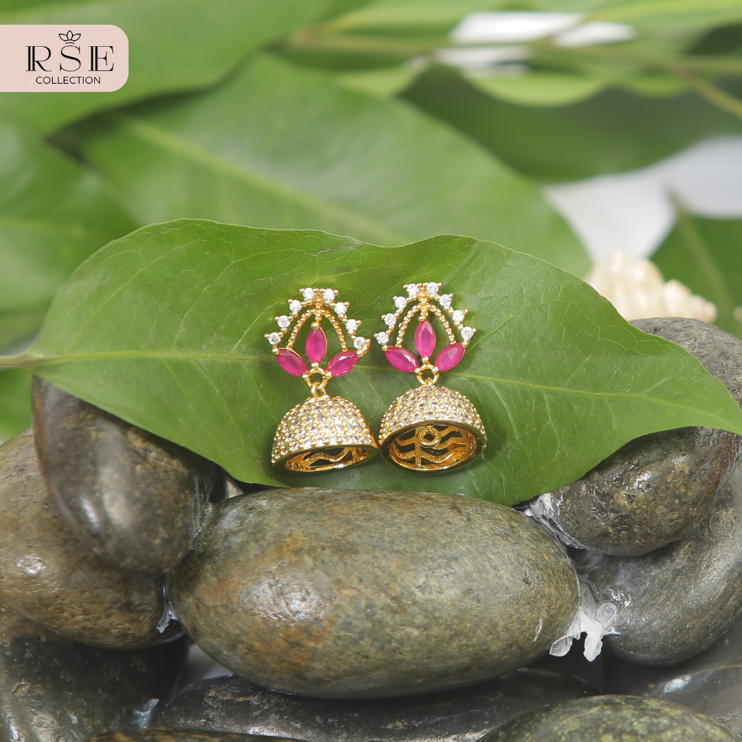 Gold Plated Jhumka Earrings