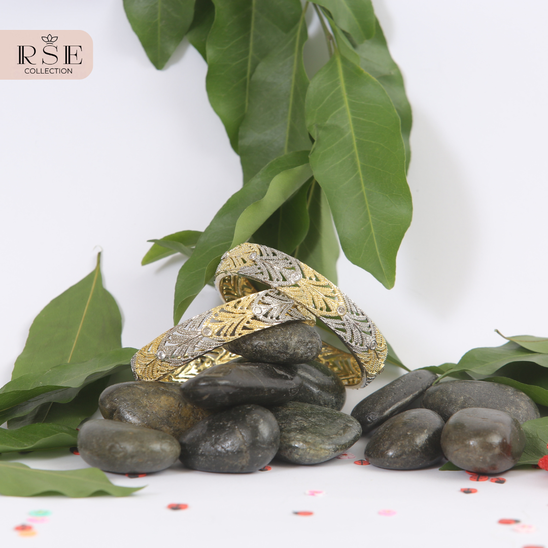 Bangle Set with Gold and Silver Tone Finish