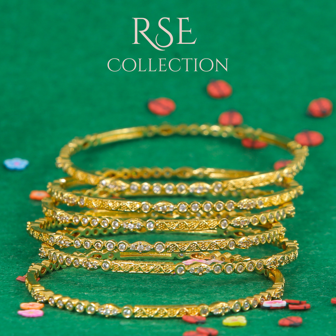 Bridal Gold Plated Bangle Set (Set of 6)